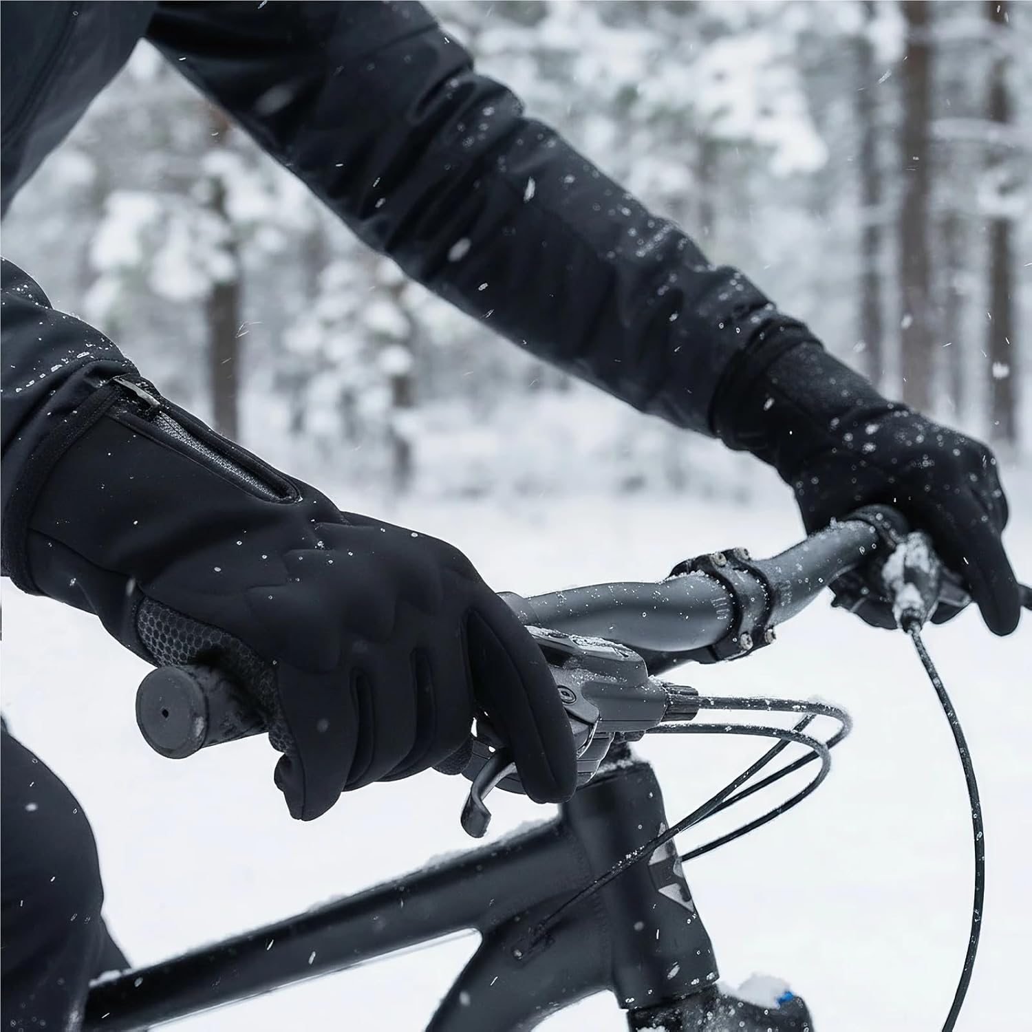 Winter Full Finger Sports Gloves - Thermal Anti-Slip Gloves with Buckle for Cycling, Fishing, Driving, Motorcycle & Ski