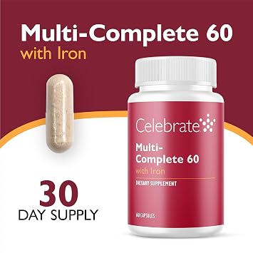 Celebrate Vitamins Multi-Complete, Bariatric Multivitamin with Iron 60 mg