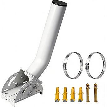 Soporte de Antena Universal Resistente a la Intemperie Accesorio de Montaje en Poste J de 25 cm para Antena de TV Exterior Soporte de Puente inal mbrico Montaje en Poste y Pared