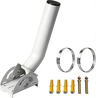 Supporto universale per antenna, resistente alle intemperie, 28 cm, a J, accessorio per montaggio su asta, antenna TV esterna, supporto a ponte, montaggio a parete e per punto di accesso esterno CPE