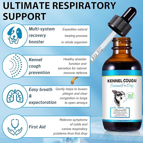 Miniatura 6 de Tratamiento para la tos de la perrera para perros, gotas herbales para la tos de la perrera, alivio de la tos del perro, alivio de la alergia