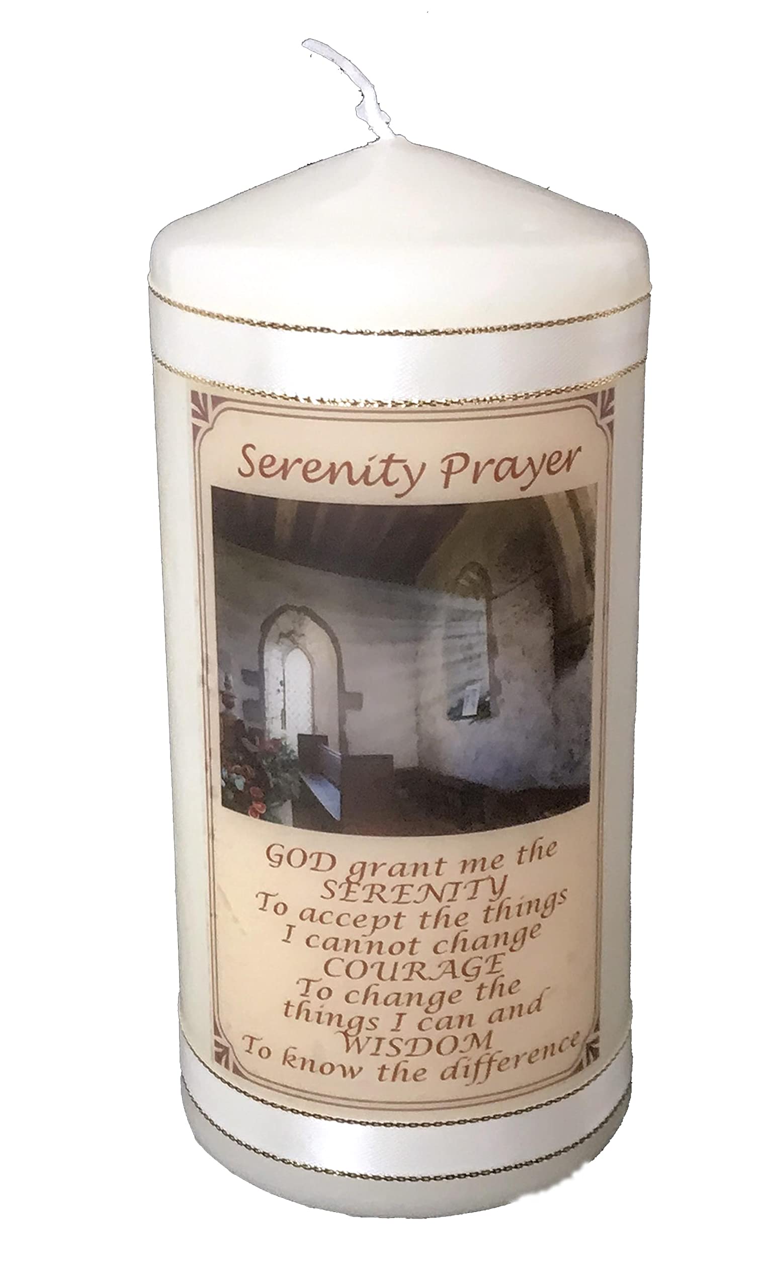 Serenity Prayer Church Candle Large 6" Christian Gift