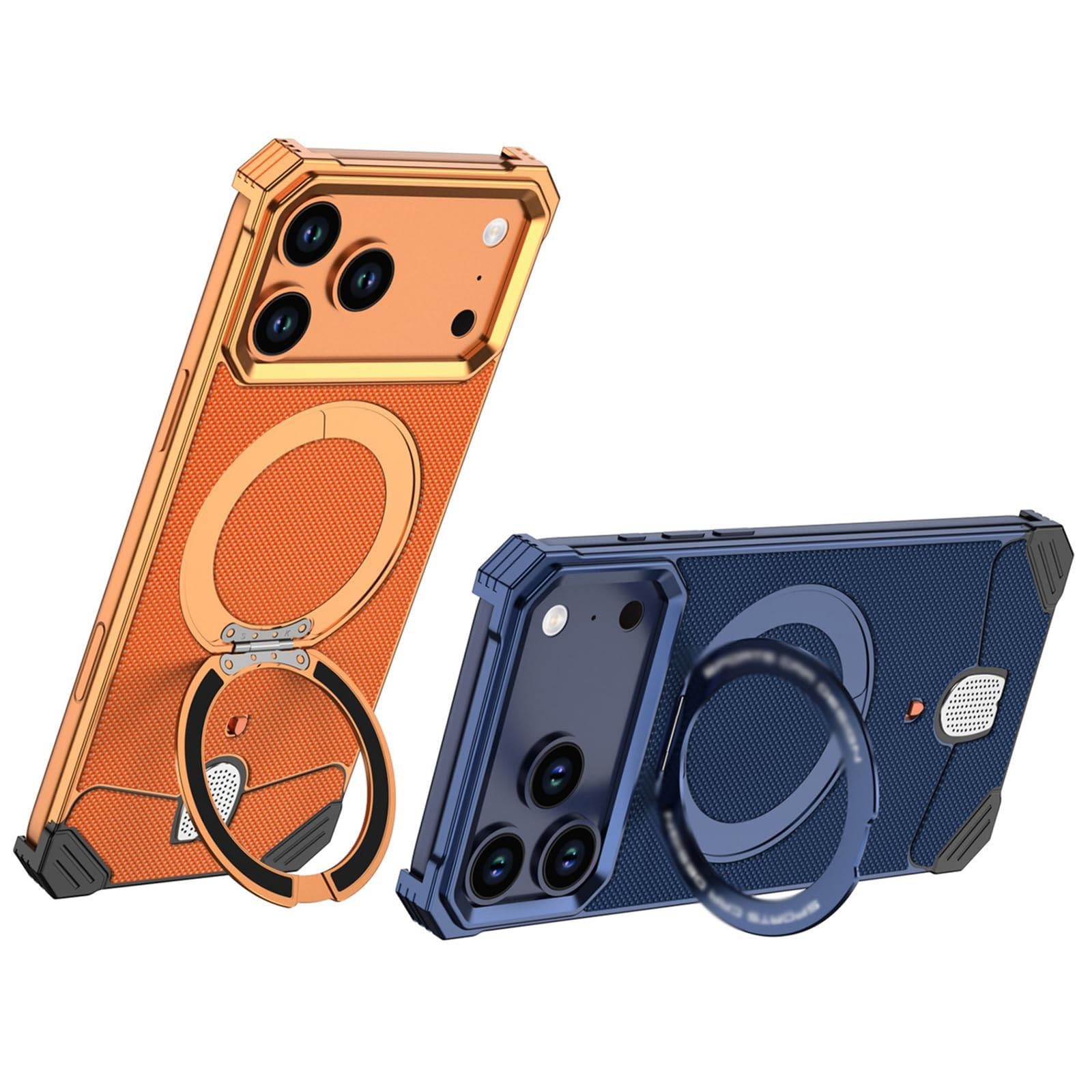 Generico Custodia magnetica for iPhone 17 Pro Max/Pro metallo pelle
