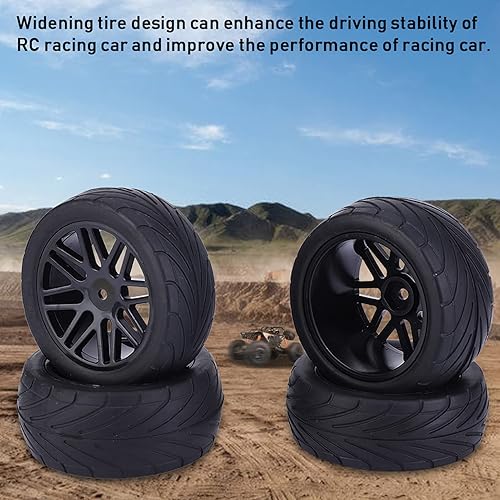 Miniatura 8 de 4 ruedas todo terreno, 110 3.346 in universal RC Car Crawler Wheels Control remoto RC Rally neumáticos (negro) accesorio Slash 2Wd neumáticos 110 Rc