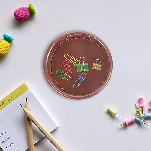 Miniatura 6 de NUOBESTY 2 piezas de clip de papel de malla dispensador de clip de papel para organizador de escritorio, carpeta, clip, contenedor, accesorios de