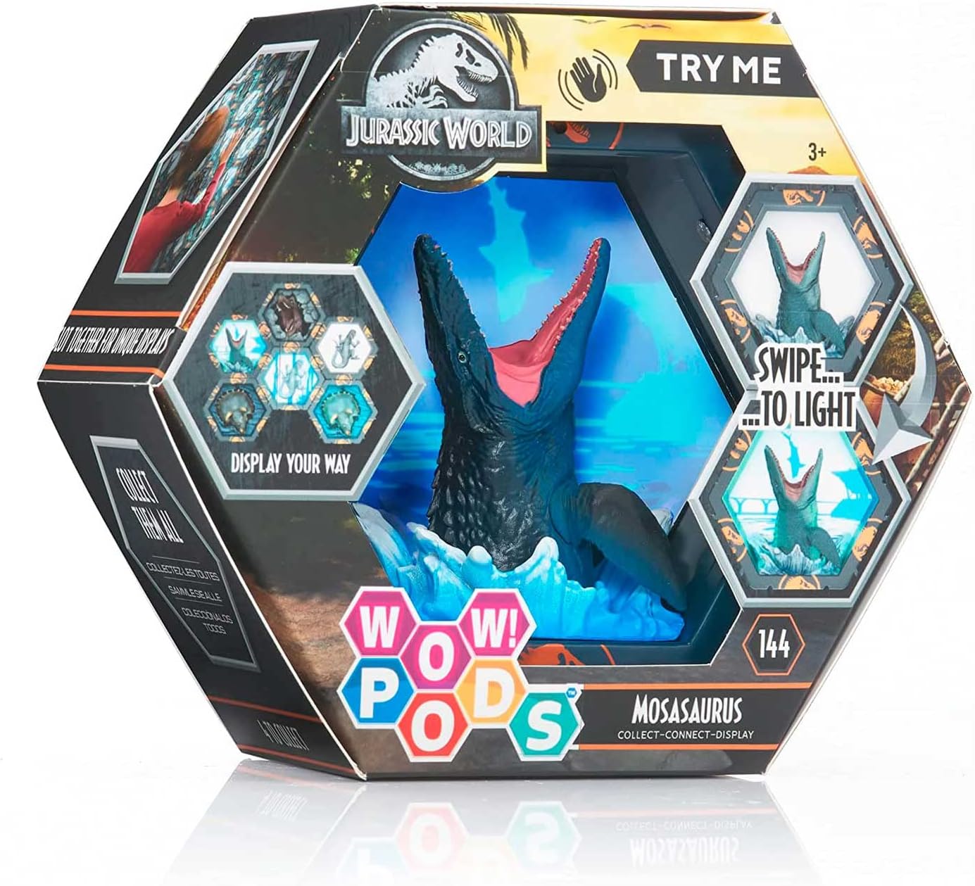 – WOW! PODS Jurassic World Dinosaur Mosasaurus | Light-Up Bobble-Head Figure | Official Jurassic World Dominion Merchandise, Toys and Gifts for Boys and Girls, Aged 5+