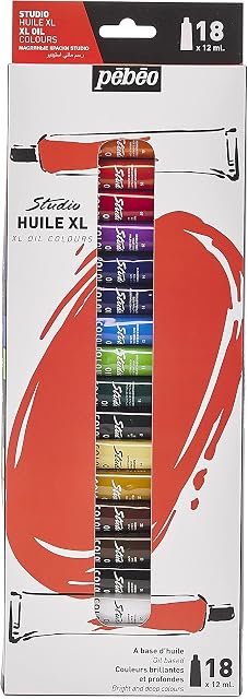 Pebeo 668610 - XL Studio Oil - 18 Tubes of 12 ml