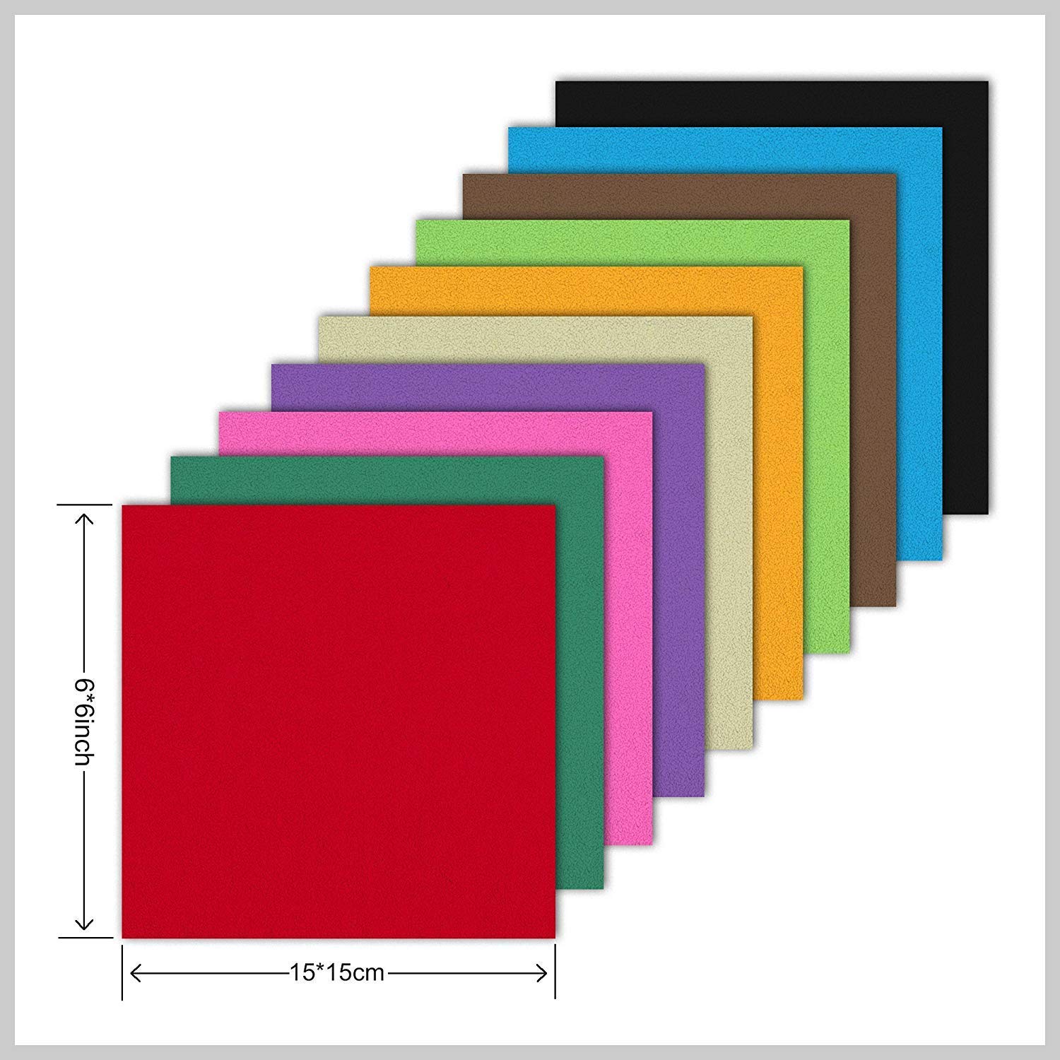 Aadya Crafts 15X15 CM Square Origami Paper Double Sided Color - 12 Colors - 6X6 Inch 48 Sheets