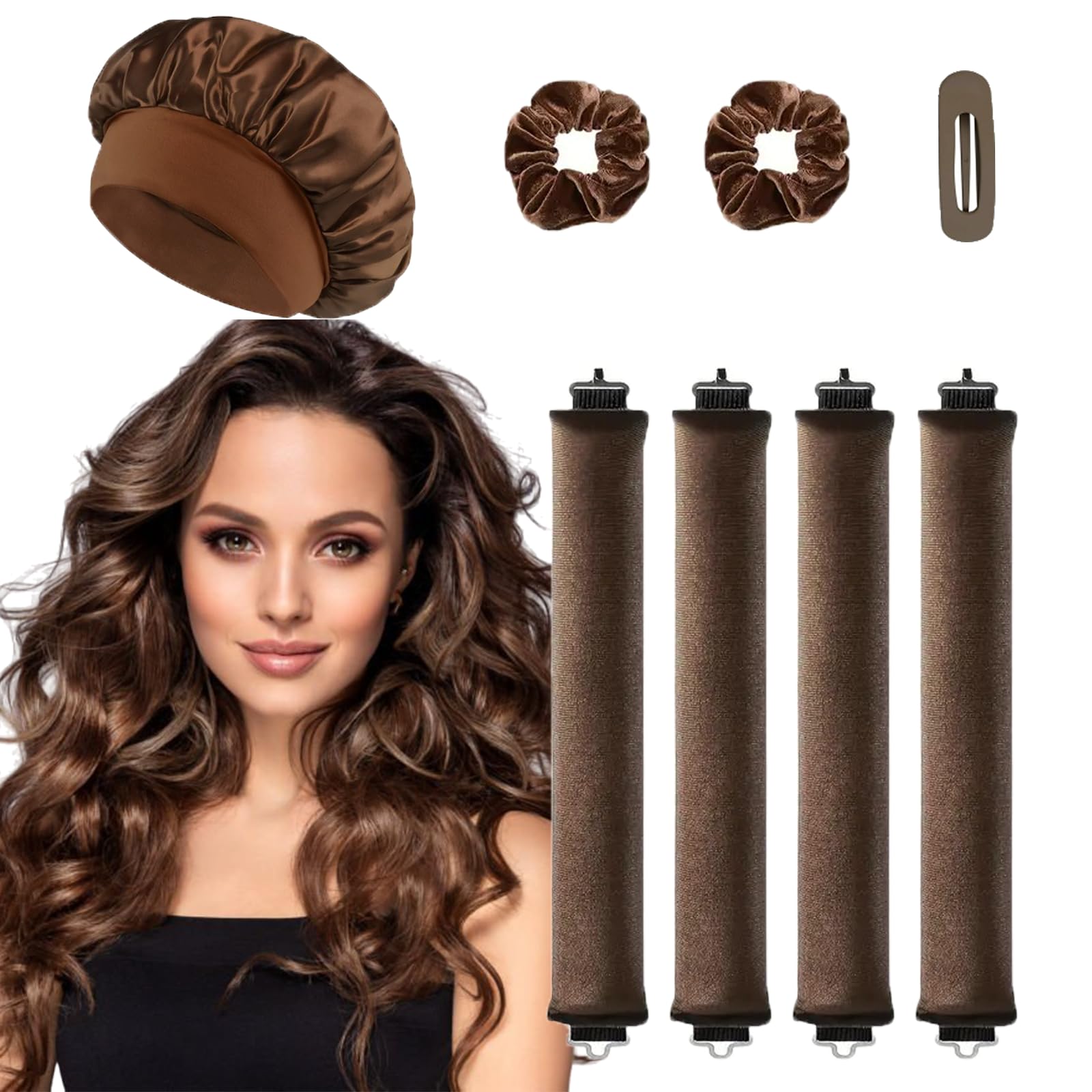 Generic 4-Pack Velvet Heatless Curlers