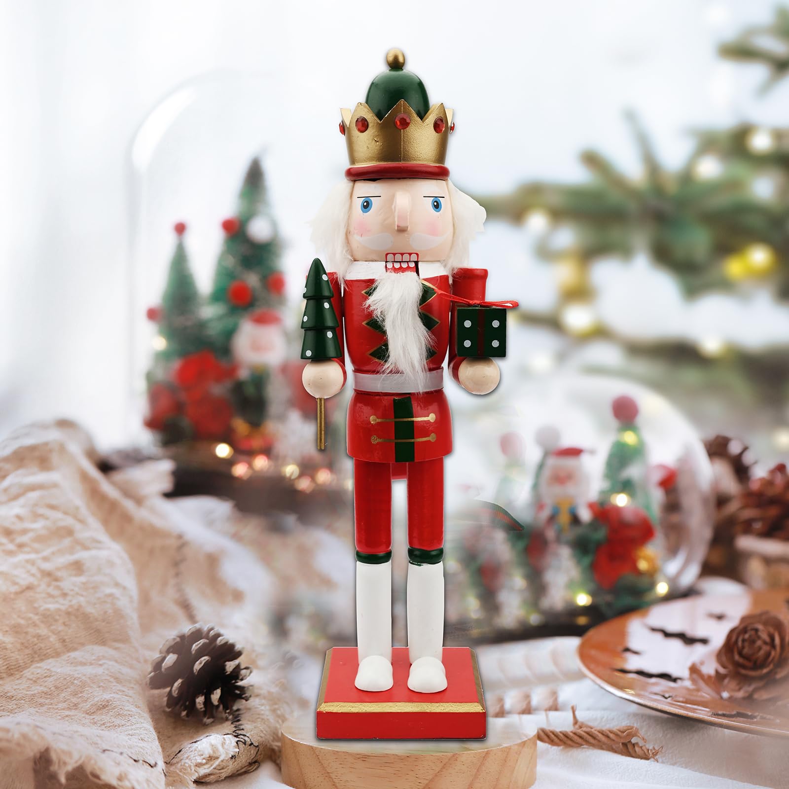 Jodsen Weihnachten Nussknacker Soldat 38cm - Holz Figur Für Weihnachtsdekoration