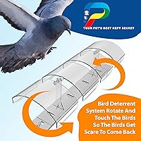 Vista 3 de Sistema disuasorio de pájaros, policarbonato resistente a los rayos UV, a prueba de palomas sin crueldad, de larga duración, adecuado para balcones