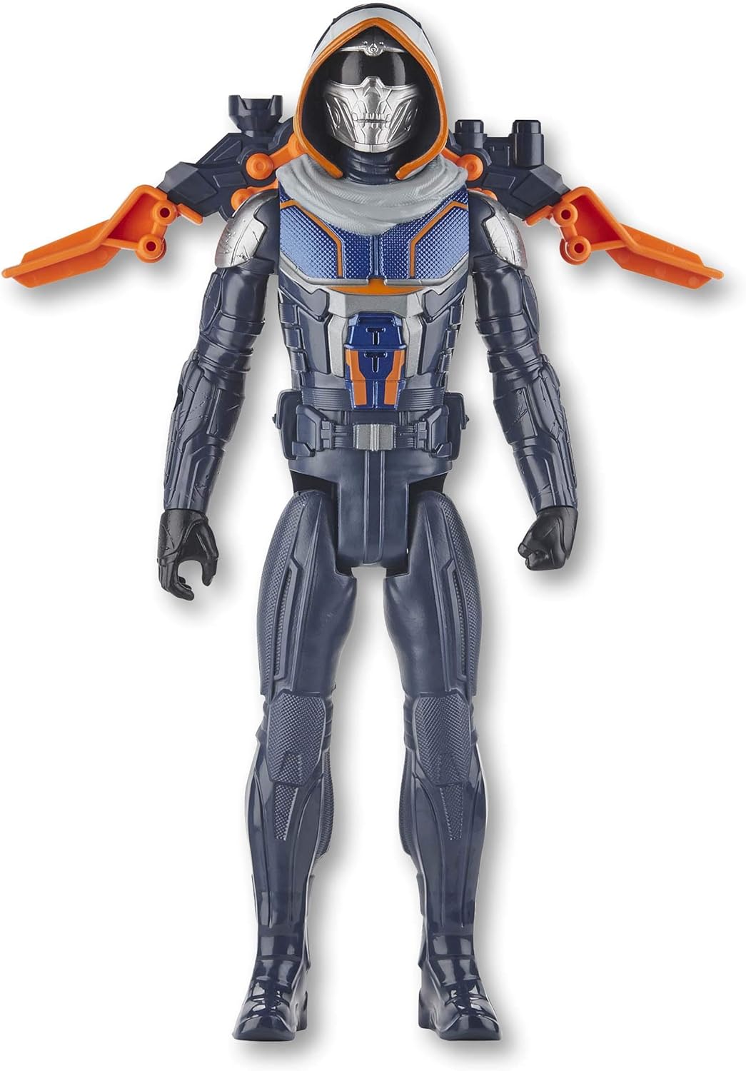 Marvel Black Widow Titan Hero Series Blast Gear Taskmaster Action Figure, 12-Inch Toy, with Launcher and Projectiles, Ages 4 and Up