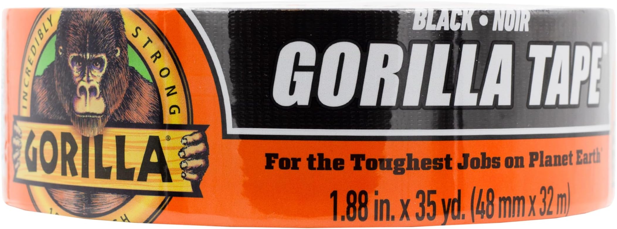 Gorilla Duct Tape, Black Tape, 1.88" x 35 yd (Pallet of 756 Rolls) - Heavy Duty and Weather Resistant for Indoor or Outdoor