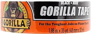 Gorilla Black Duct Tape, 1.88" x 35 yd, Black, (Pack of 1)