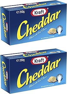 Australian Cheddar Cheese (Pack of 2 x 250g EA) Made with Natural Cheese ...
