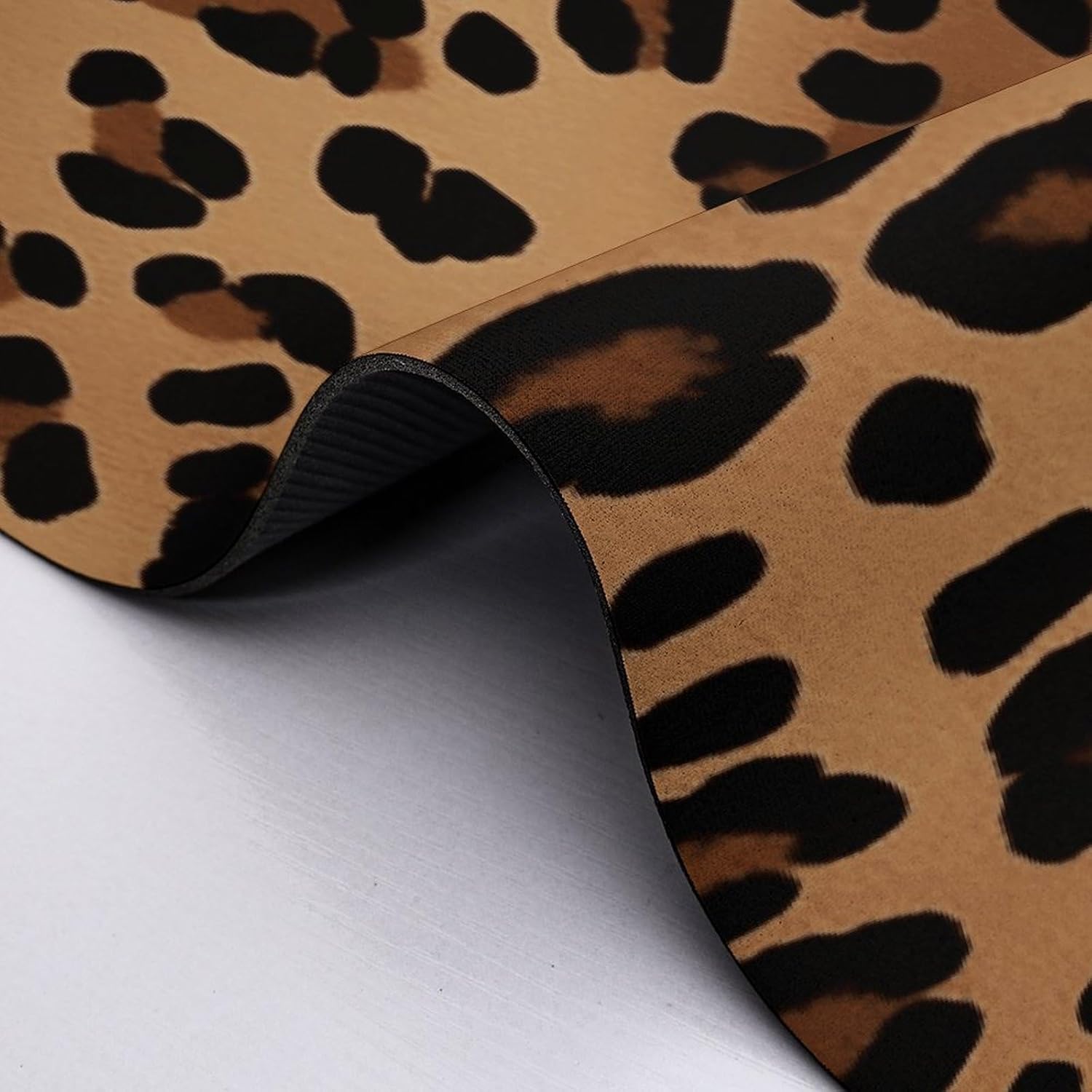 Leopard Print Drying Mat for Kitchen Counter 20x28 inch, Diatomite Dish Drying Mat, Non-Slip, Absorbent Dish Drainer Pad for Coffee & Utensils, Kitchen Decor Mats