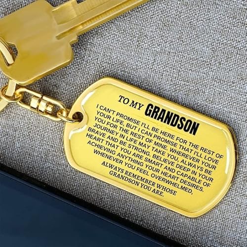 image for Eyodoh Grandson Keychain | To My Grandson | Remember Whose Grandson Yo