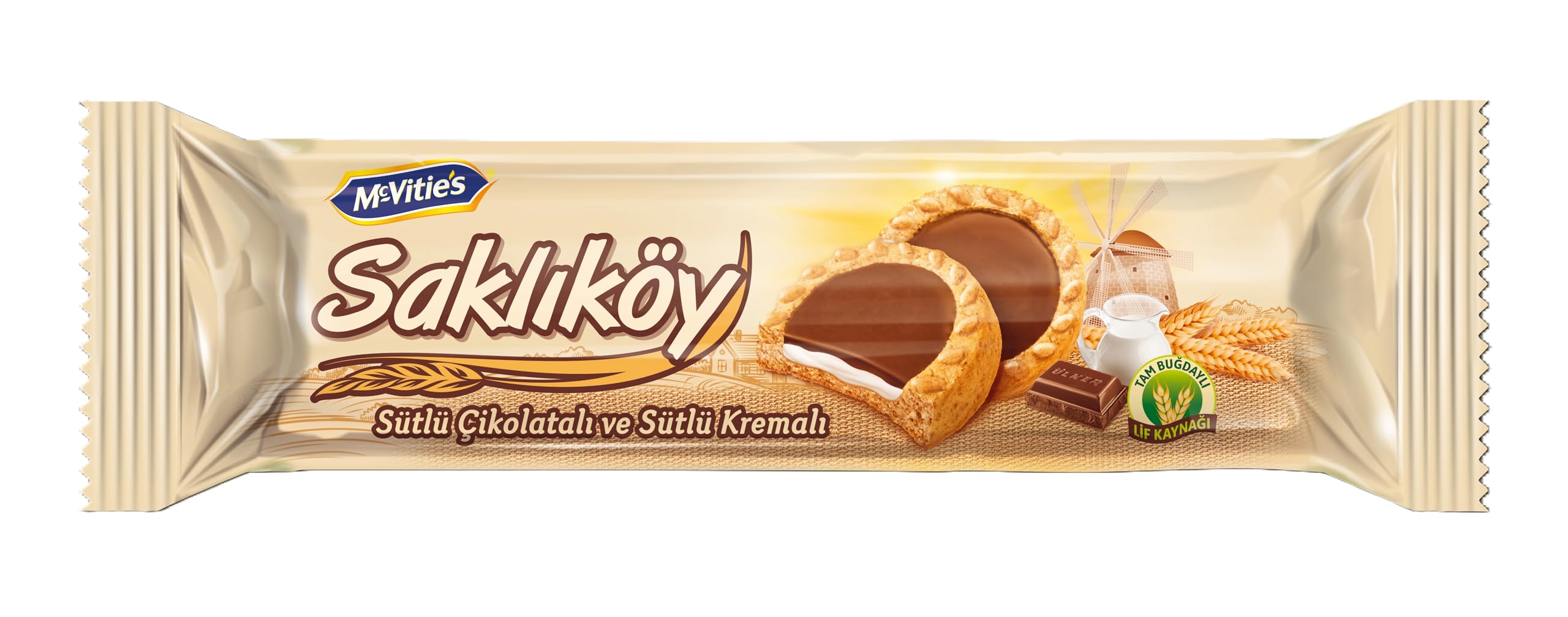 Ülker Saklıköy Çikolatalı Ve Sütlü Kremalı 100Grx18