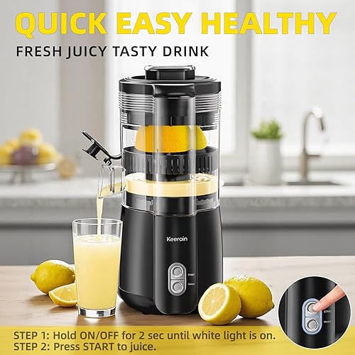 Miniatura 2 de Electric Lemon Juicer, Hand-Free Citrus Juicer Machine with Cleaning Brush, Automatic Juice Squeezer for Lemon, Lime, Grapefruit, Pomegranate,