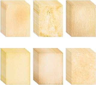 Vintage Paper - 8.5 x 11 in, Stained Antique Double-Sided, 96 Sheets - L...