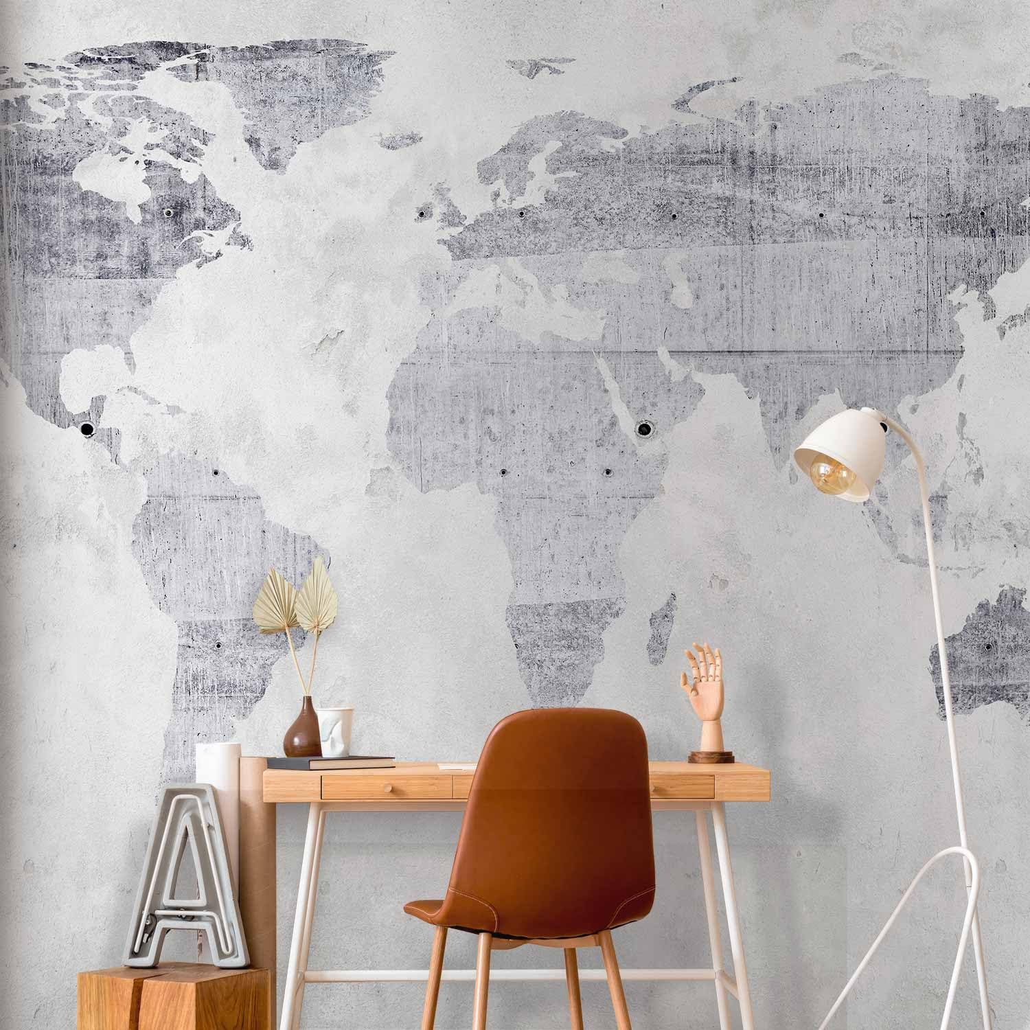 murando - Carta da Parati Moderna per Soggiorno, Mappamondo, 300x210 cm | Fotomurali in TNT, Decorazione da Muro XXL, Carte da Parati Moderne, Effetto, Produzione Europea
