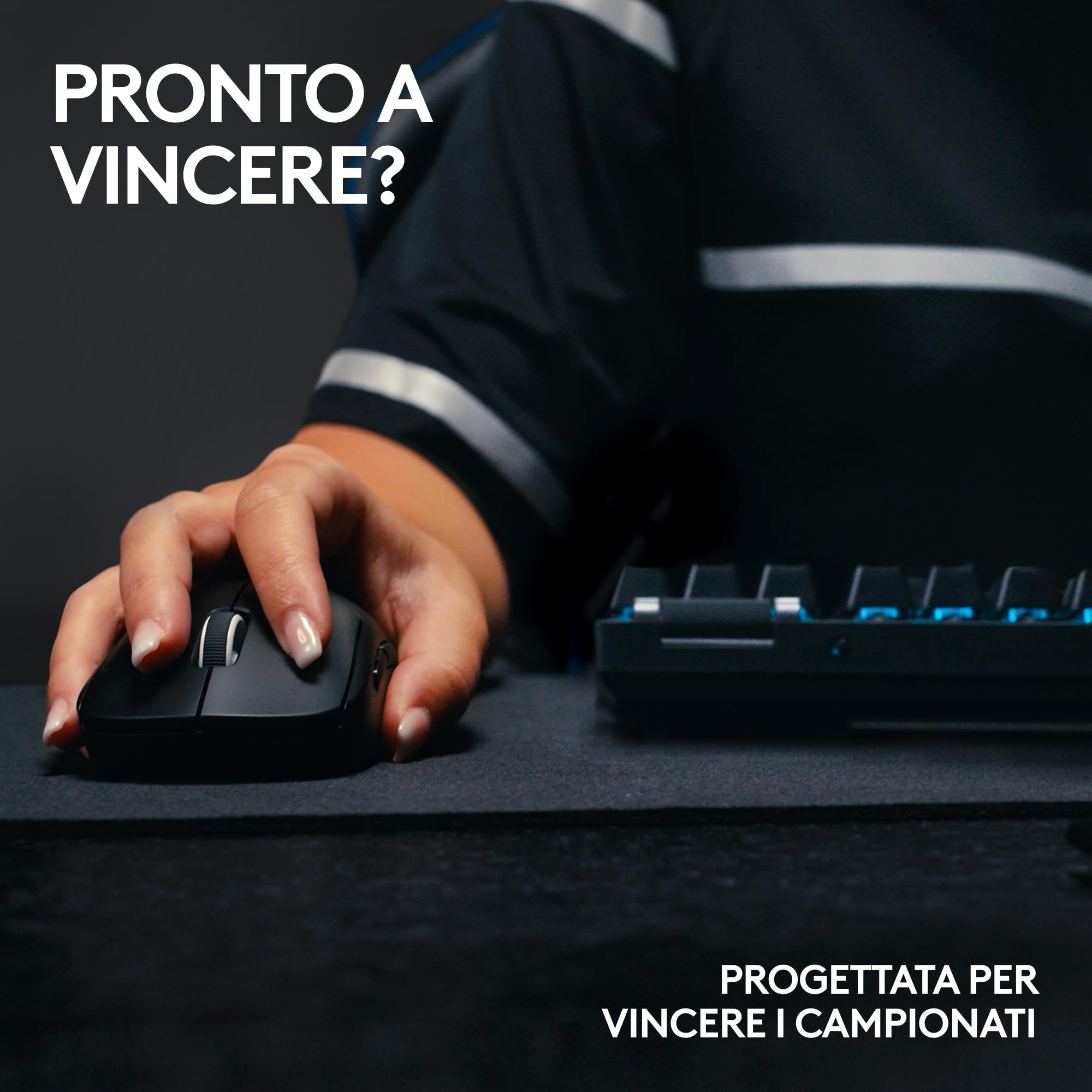 Logitech G PRO X TKL LIGHTSPEED tastiera gaming wireless, design ultraportatile senza tastierino numerico, LIGHTSYNC RGB, tasti PBT, switch tattili (GX Brown), US International QWERTY, PC - Bianco