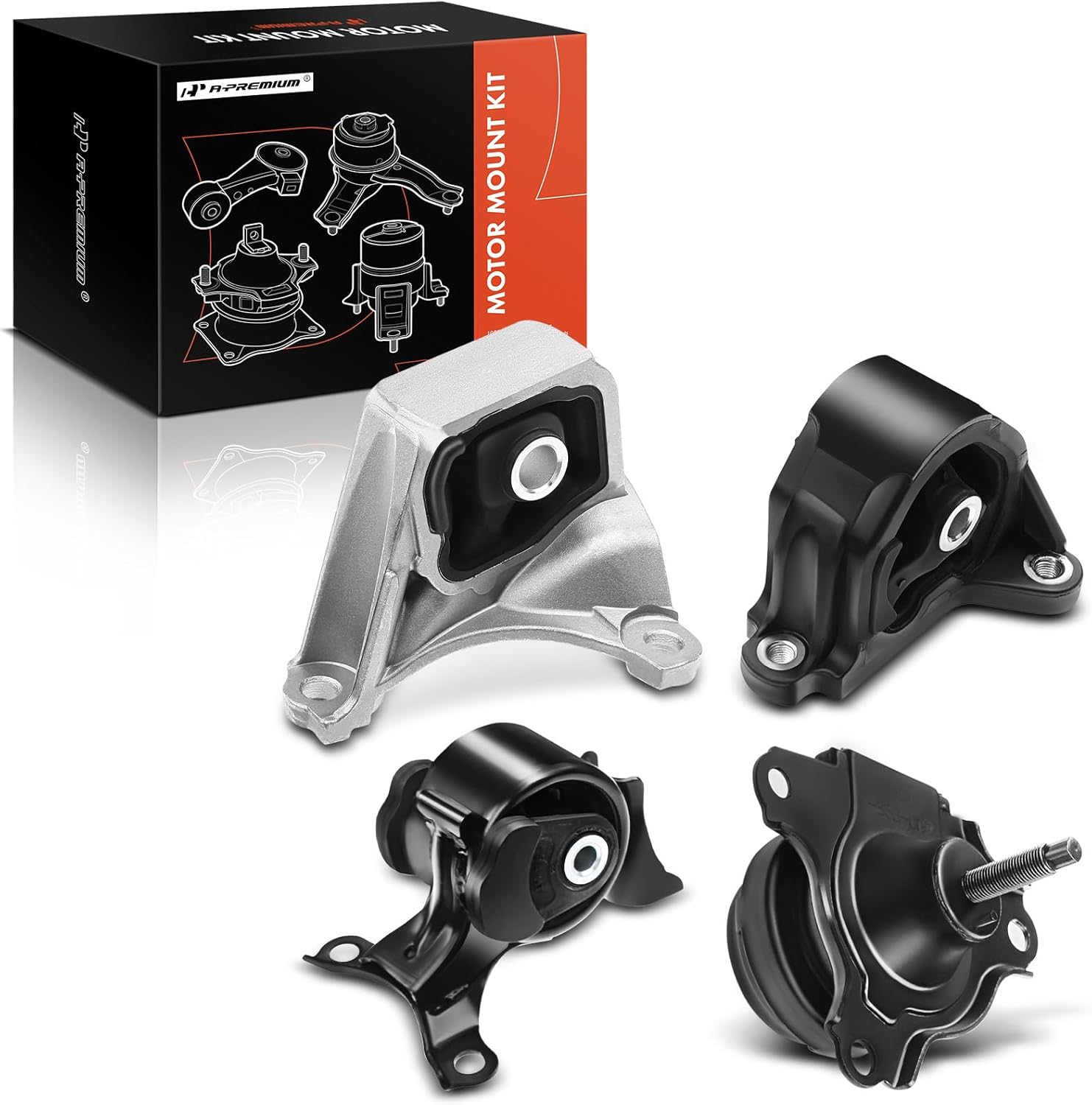 A-Premium 4PCS Engine Motor Mount Transmission Mount Set [Manual Transmission] Compatible with Honda Civic 2002-2005 Hatchback & Acura RSX 2002-2006 Coupe, L4 2.0L, Replace# 50840S6MJ01, 50805SCVA01