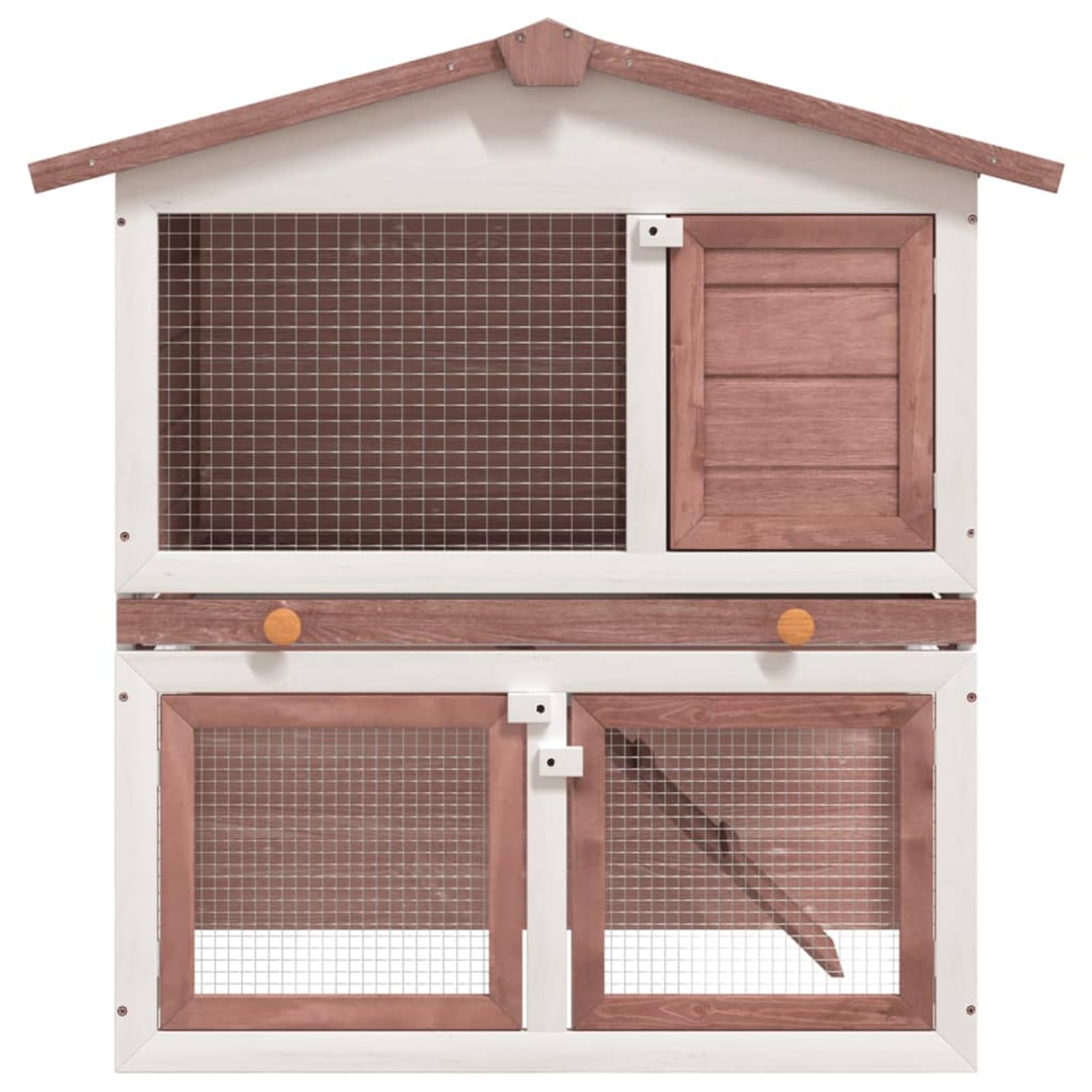 Jaula conejera con 3 Puerta, Jaula Cobaya, Jaulas para Conejos, Jaula Hamster, Casa Conejo, Casita Conejo, Kid Conejo,s Madera marrón