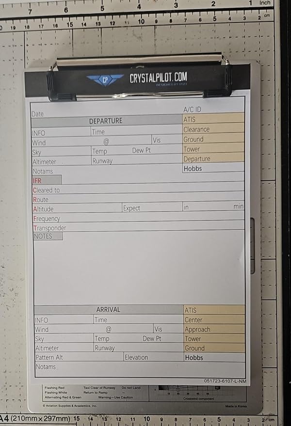Crystal Pilot Bloc de Notas de Vuelo VFR-IFR para Rodillera de Piloto - 3 Paq miniatura 6