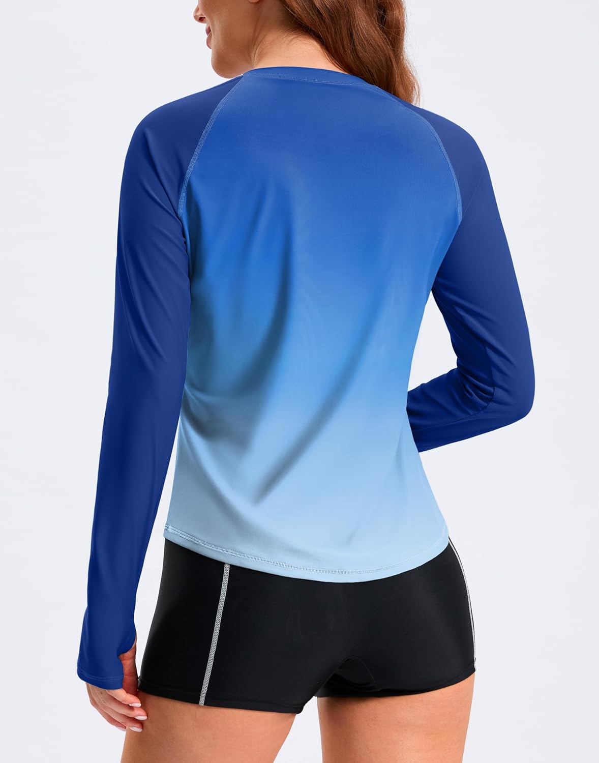 Viodia Womens Swim Shirt UPF50+ Rash Guard Long Sleeve Swimsuit Top Sun Protection Shirts Bathing Suit with Zipper - Image 2