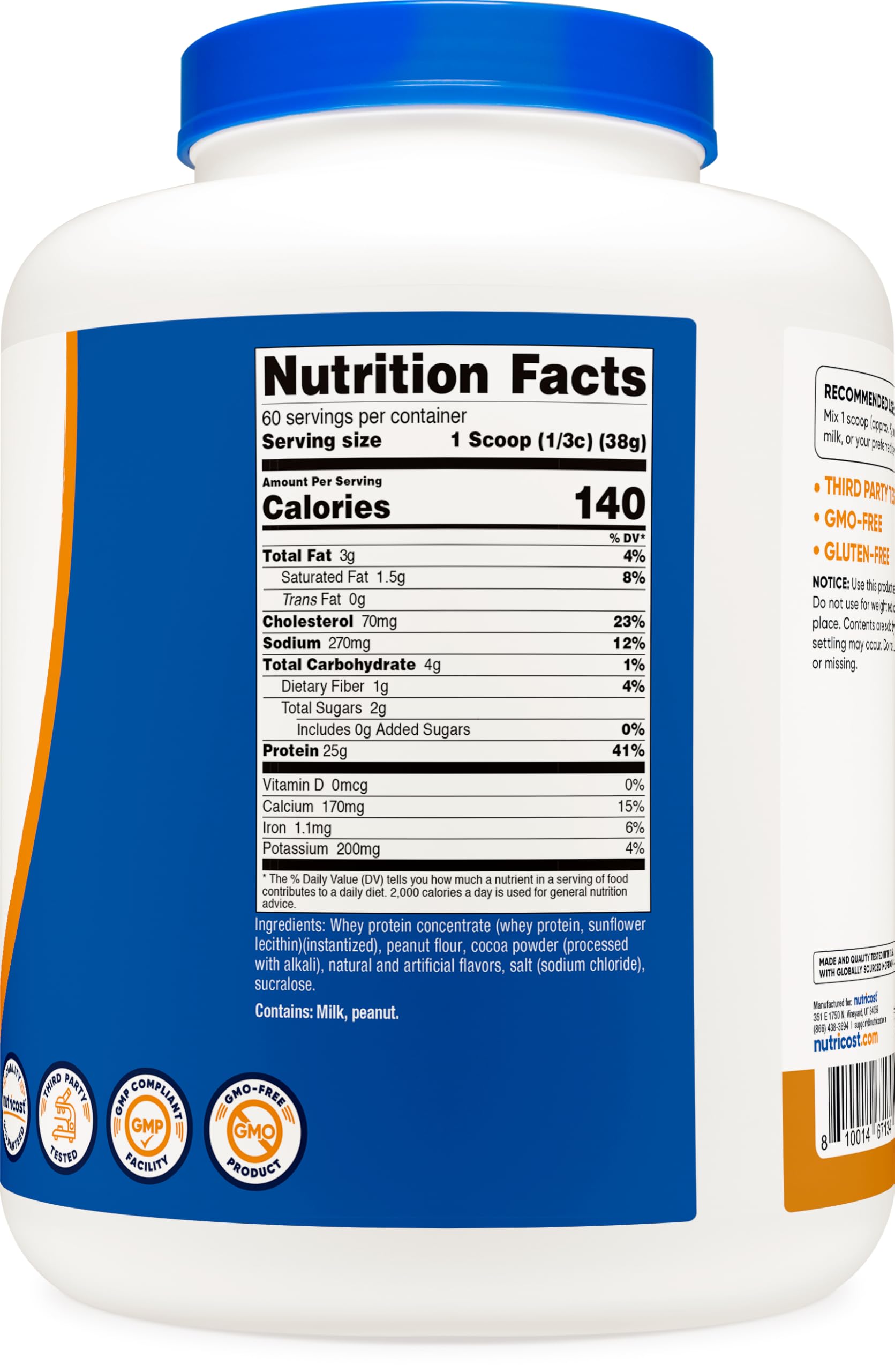 Nutricost Whey Protein Concentrate Powder (Chocolate Peanut Butter) 5LBS — Amazon image 5
