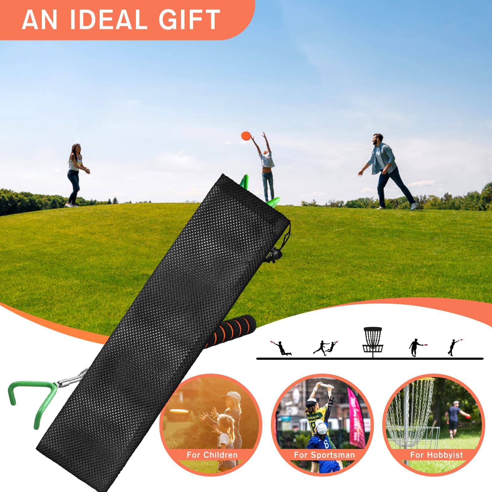 Disc Golf Retriever, Multifunktionales Teleskop-Zubehör Verlängert Sich Auf 10ft Mit Leicht Zu Tragender Tasche, Starter Kits Mit Premium Zubehör