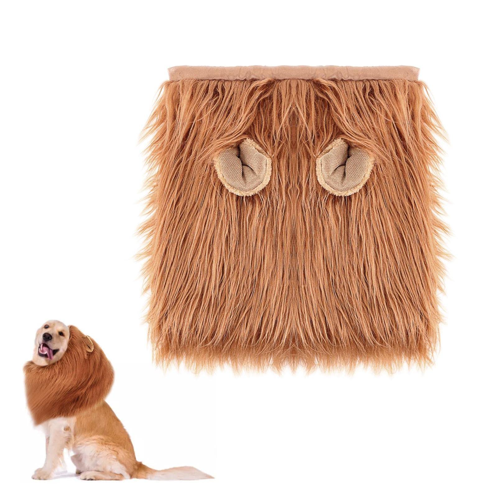 Disfraz de melena de león para perro, peluca para perros pequeños, medianos y grandes, melena de león para perros, peluca de perro para fiestas de Halloween, fiestas de mascotas y fiestas Geteawily