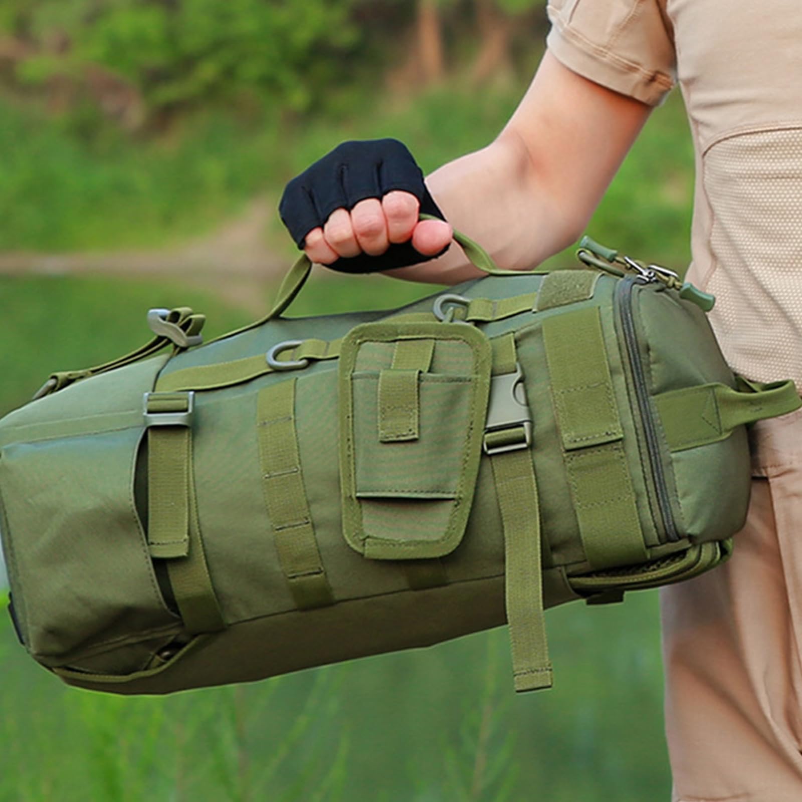 Angelgerät Tasche mit großer Kapazität, multifunktionale Angelköder Tasche, wasserdichter Rucksack, Radfahren, Umhängetasche, Angelausrüstungsträger