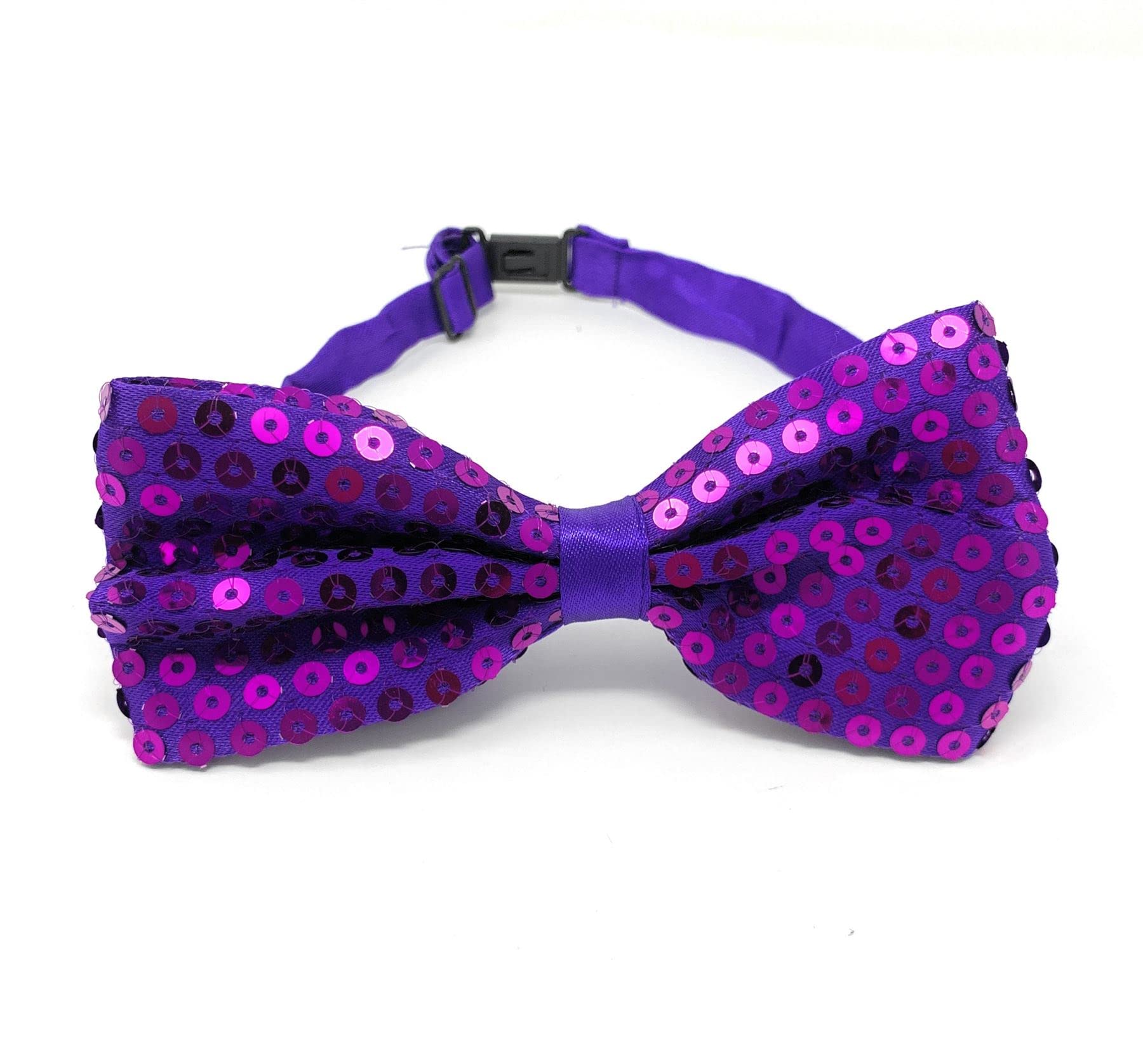 Cadoline Men's Purple Dicky Bows For Sequin Polyester Fancy Dress Tie 12 X 6Cm