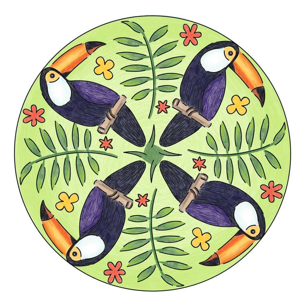 Ravensburger - Mandala Midi Flamingo e Friends 28518