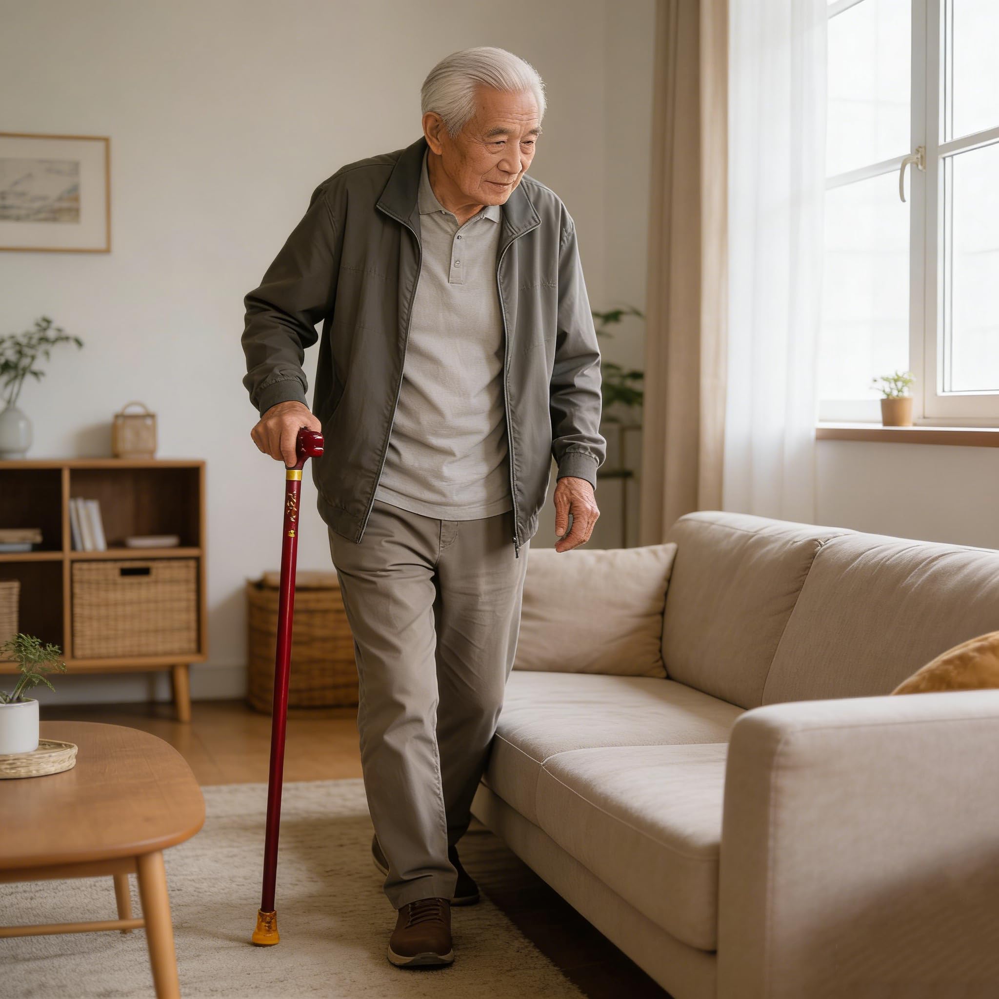 Ręcznie wykonana laska drewniana dla kobiet i mężczyzn, z obciążalnością laski dla seniorów, ergonomiczne laski Derby High-End z naturalnego litego drewna, nadają się na prezent