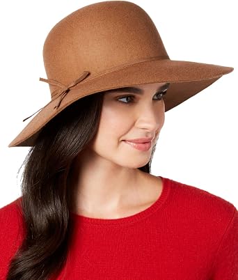 Nine West Wool Felt Floppy Hat (Dark 