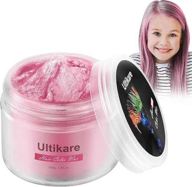 Ultikare Light Pink Temporary Hair Color Wax - Färgbomb Hår for Parties & Cosplay