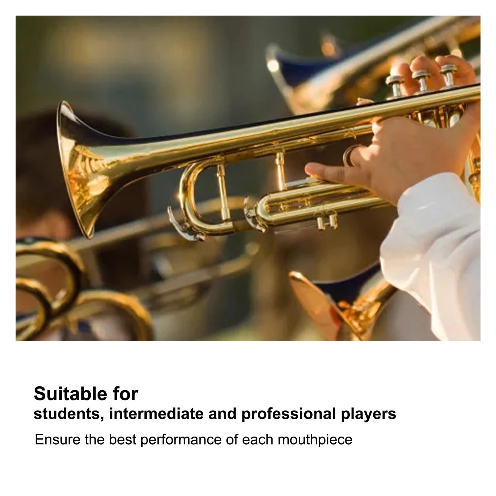 Trompete Mundstück Set mit Größe 1 1 / 2C 3C 5C 7C für Musikinstrument Zubehör