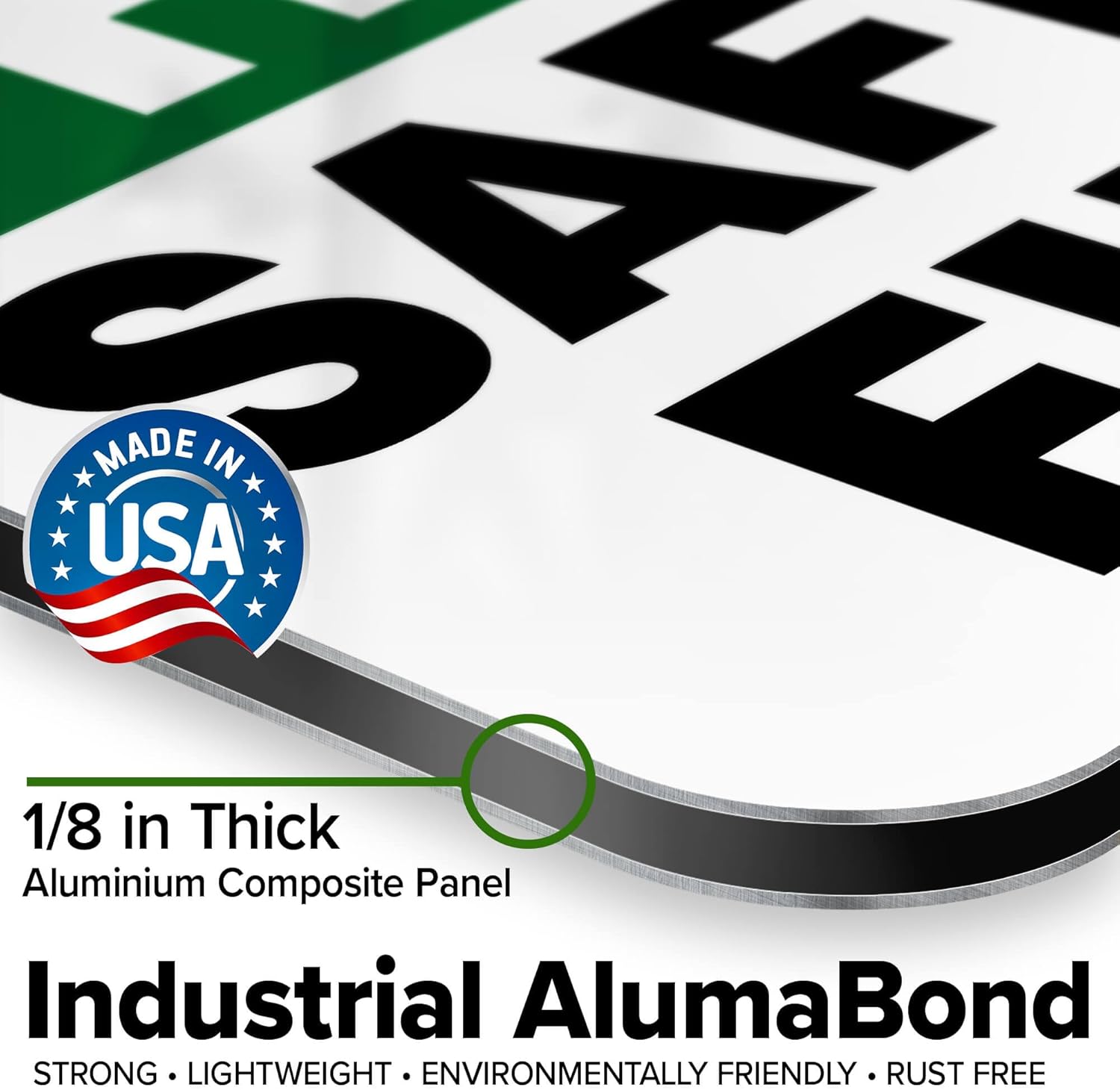 Think Safety First Sign, 12x16 Inches, Rust Free DiBound, Fade Resistant, Made in USA by My Sign Center