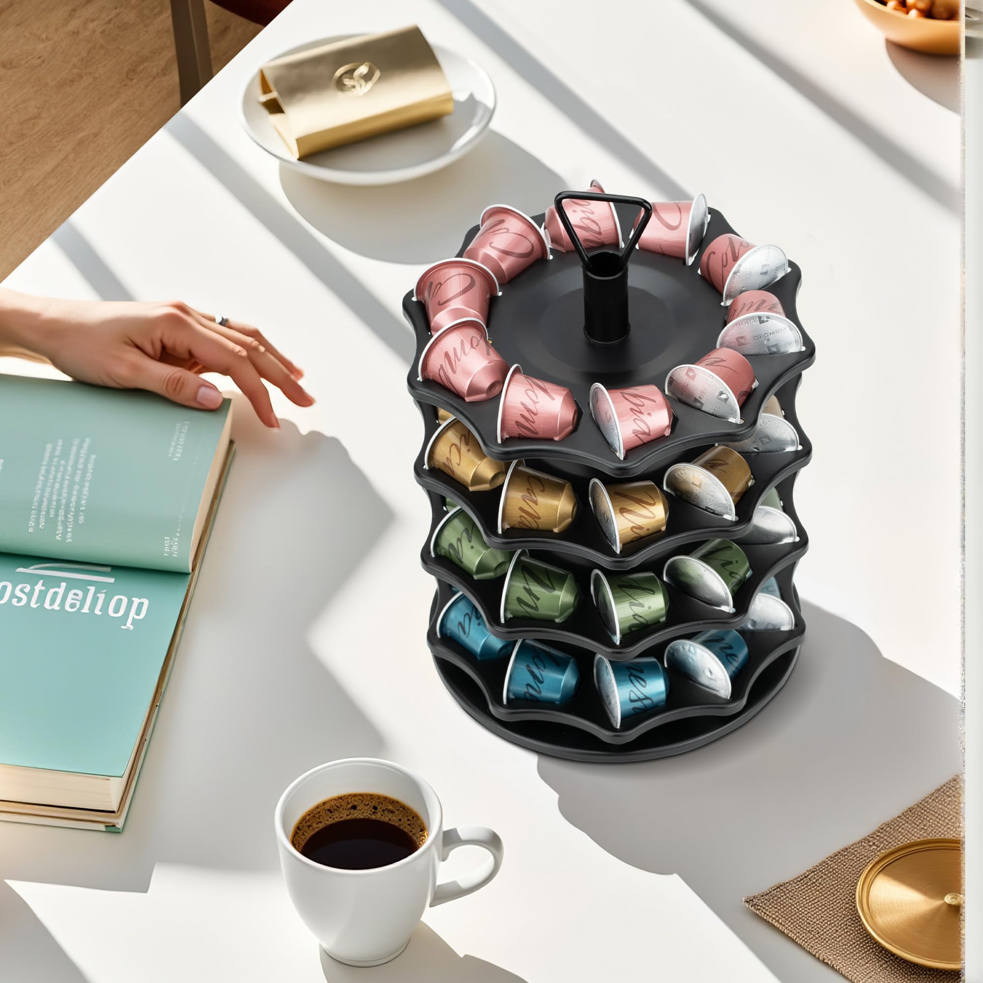 HiveNets Kaffee Kapselhalter für Nespresso Original 7-stöckiger Organizer