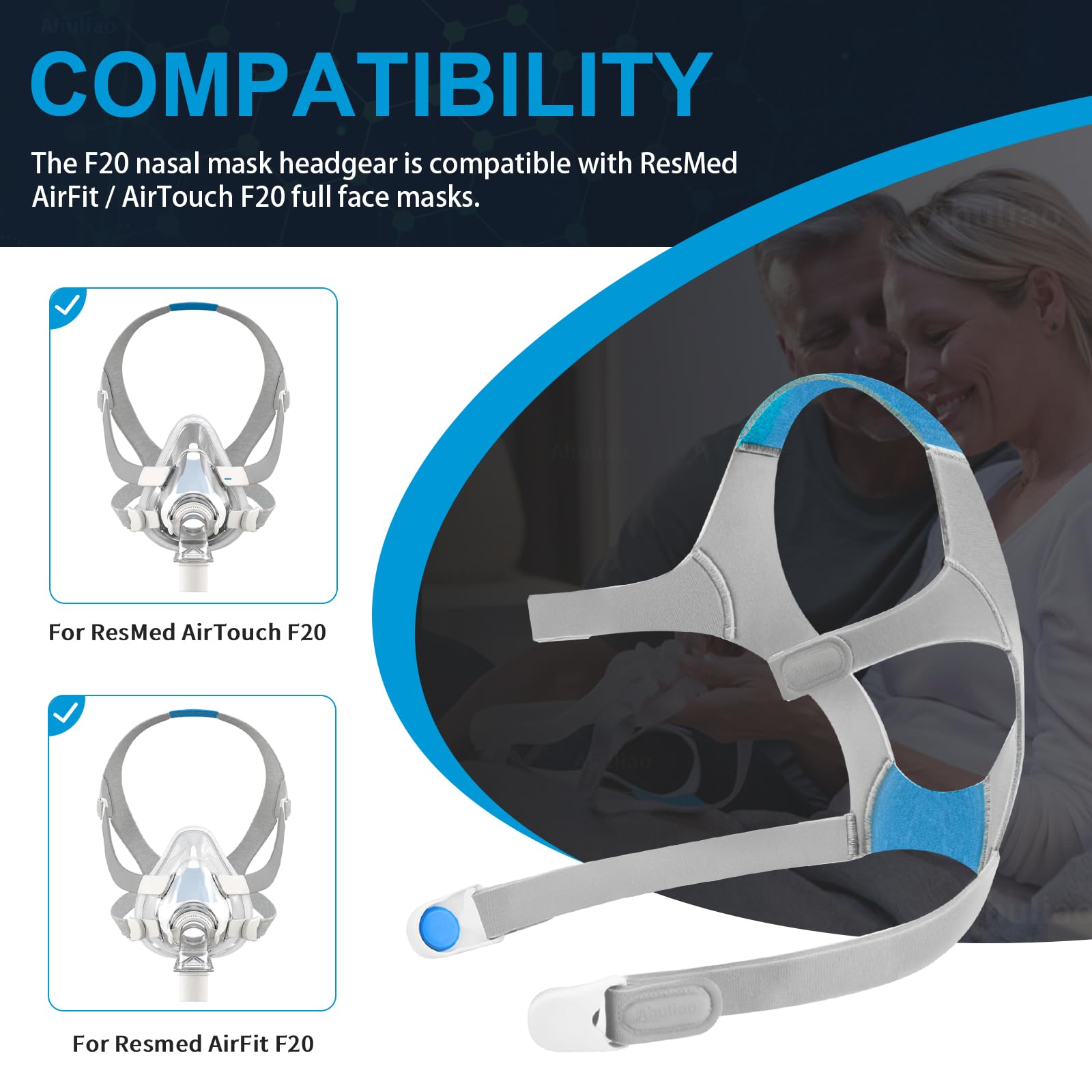 Amazon.com: F20 Headgear Compatible with ResMed AirFit/AirTouch