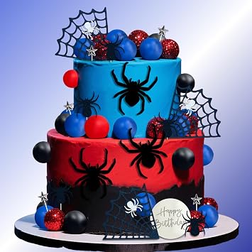 Spider Cake Topper Spider Web Cake Decoration