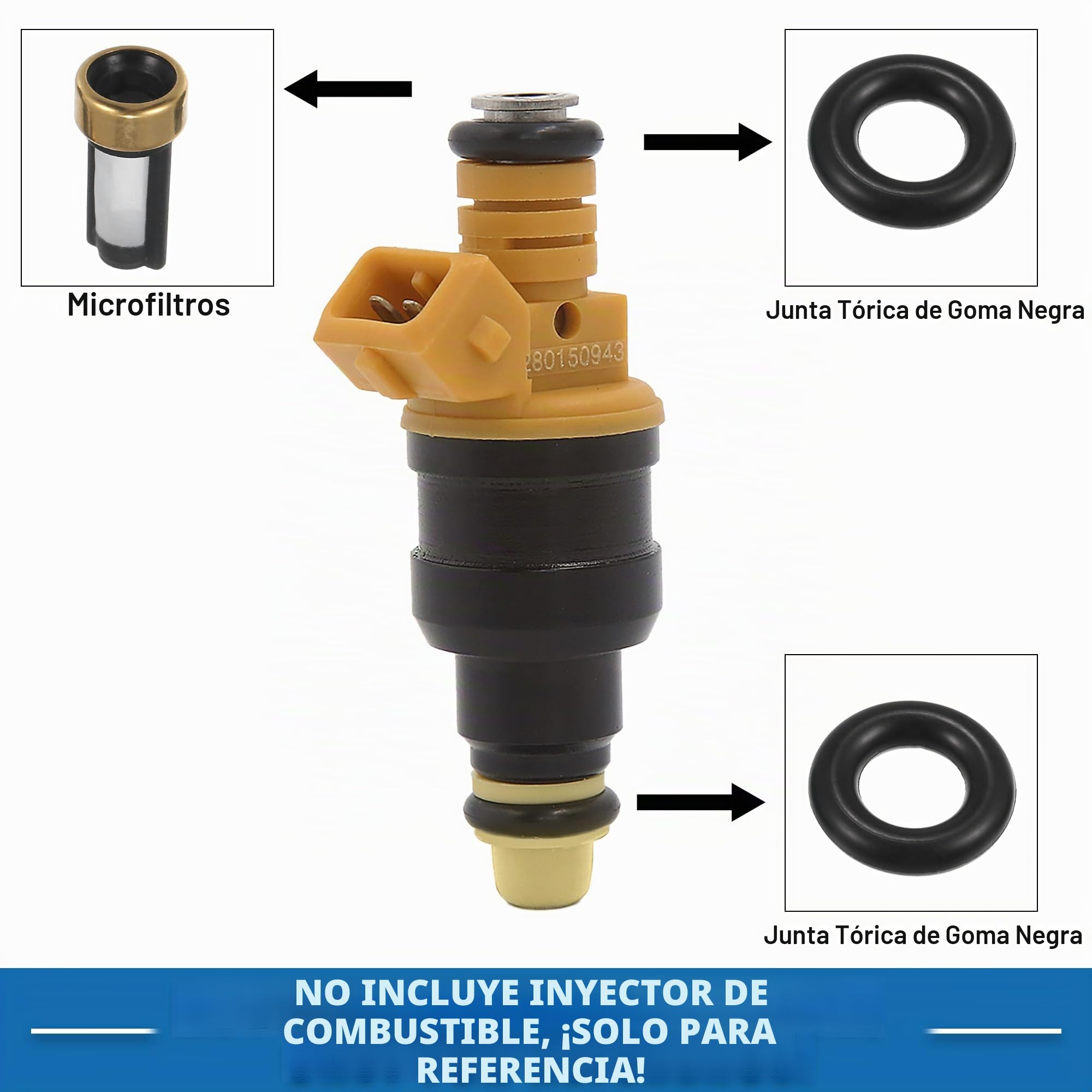 A ABSOPRO Juntas Tóricas de Sellado de Inyectores de Combustible No.1439800 para BMW X5 de Goma (Juego de 6)