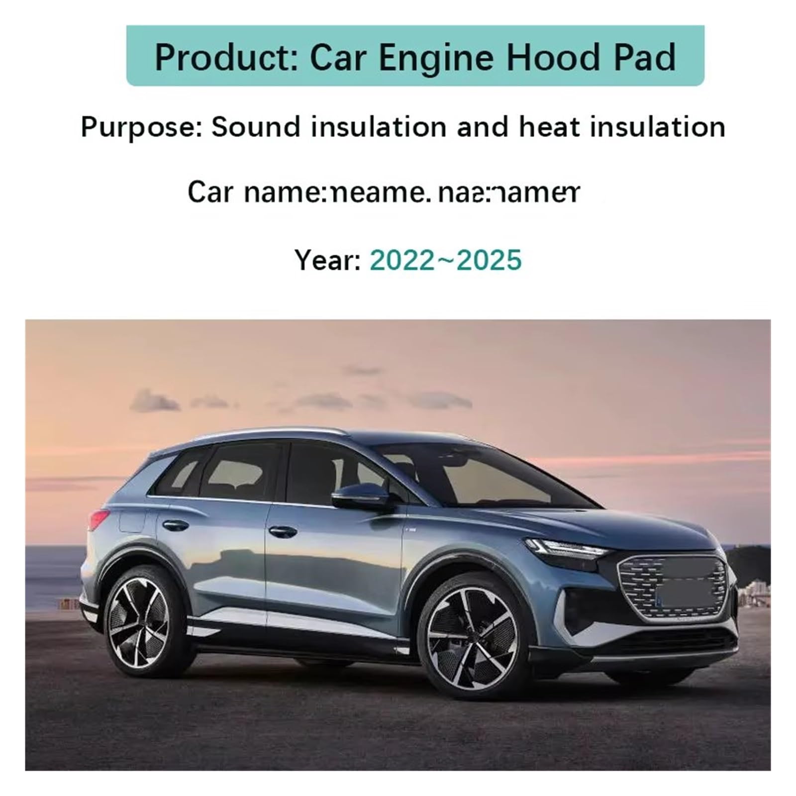 Cofano anteriore Motore Copertura insonorizzante Per Q4 E-tron Per F4 2022 ~ 2025 Vano Motore Isolamento Acustico Zerbino Anteriore Fodera Cappa Termico Pad Accessori Auto