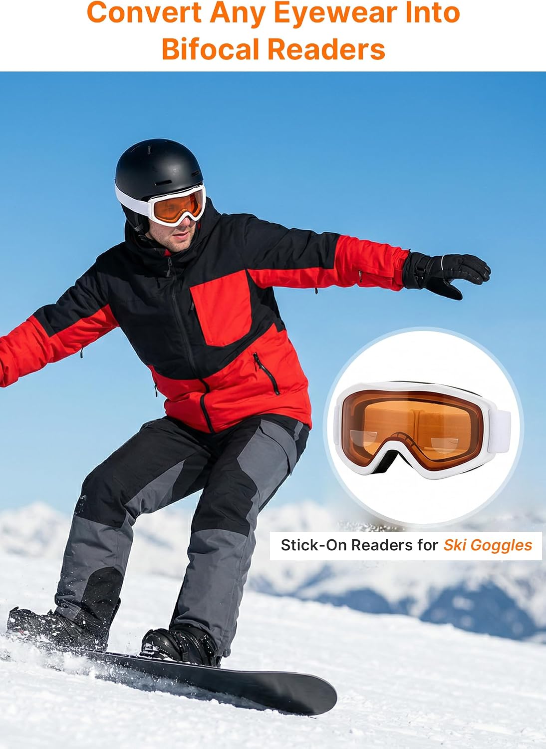 Reusable Stick On Bifocal Lens Convert Eyewear into Sunglasses or Reading Glasses for Close Work image 3