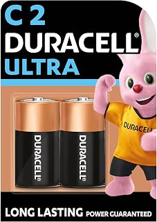 Duracell Ultra C Battery, Pack of 2, High-Drain Devices, Flashlight, Toy, Clock Price In India
