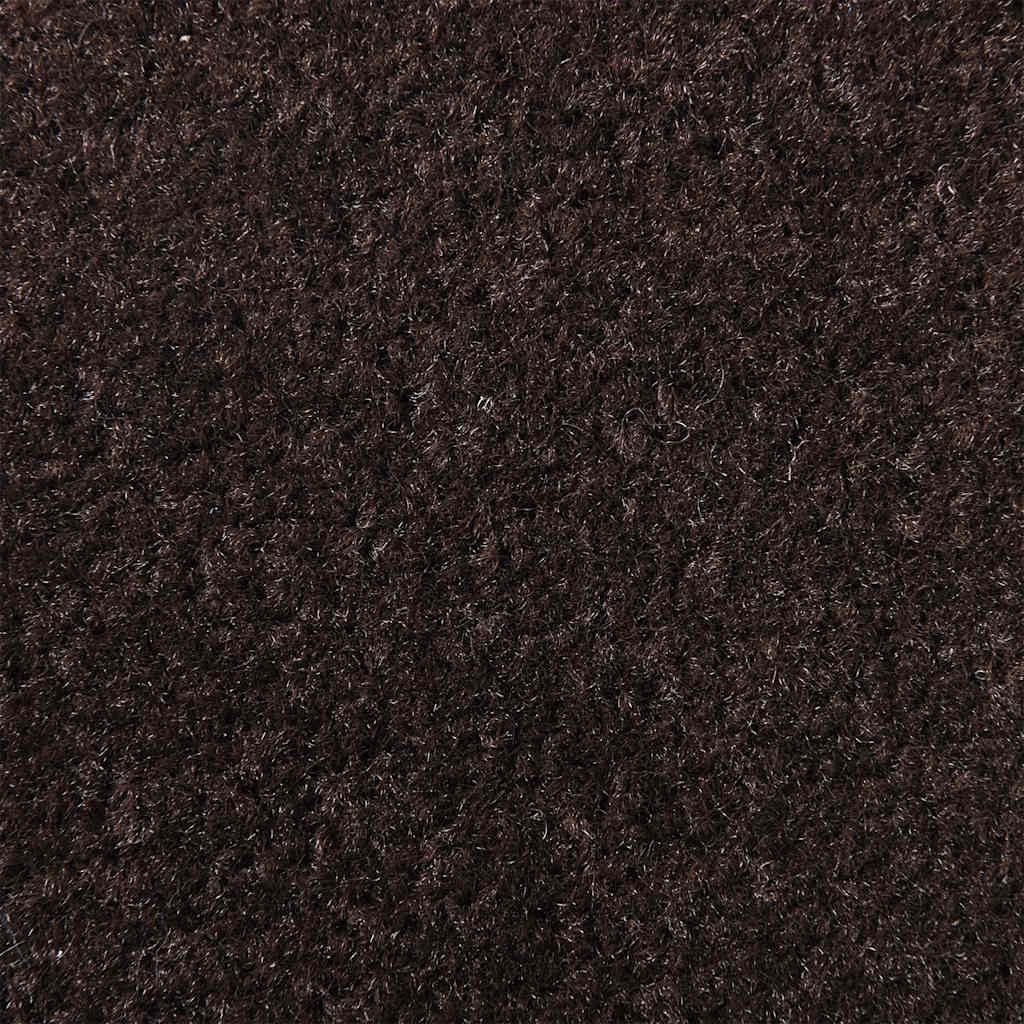Felpudo marrón 40 x 60 cm de polipropileno con parte trasera de PVC antideslizante, alfombra atrapa la suciedad para entrada, pasillo, pasillo, terraza, felpudo absorbente para absorber la