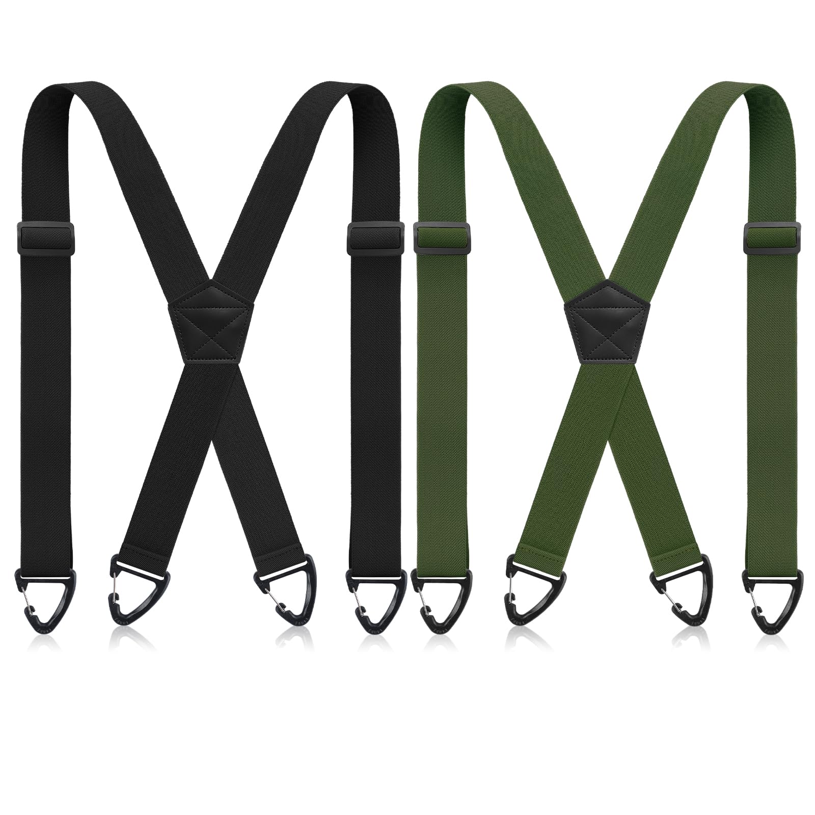 Janmercy 2 Pcs X Back Hidden Suspenders for Men